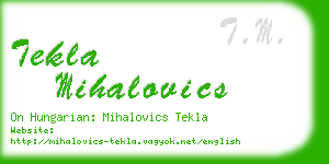 tekla mihalovics business card